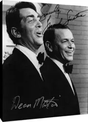 Floating Canvas Wall Art: Frank Sinatra & Dean Martin Autograph Print