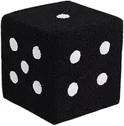 Footstool, Soft Dice Design Sturdy Base Comfortable Cube Stool Smooth Touch for Hotel for Bedroom (29x29x25cm)