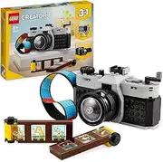 LEGO Creator 3in1 Retro Camera Toy to Video Camera to TV Set for 8 Plus Year Old Girls & Boys, Creative Kids' Film Camera Model Kit for Photo Display or Desk Decoration 31147