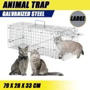 Galvanized Steel Possum Feral Cage Trap Cat Rabbit Bird Animal Dog Hare Fox Live