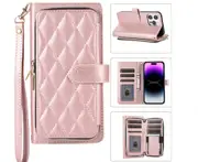 043 Case Crossbody Wallet Protective Cover for iPhone15