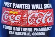 1994 Young Brothers Pharmacy First painted wall sign Coke sign Cent. Bottle 8oz