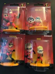 DisneyThe Incredibles Mini Cake Toppers X4 Jack,Mr Incredible,dash,elastigirl