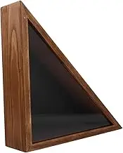SOLUSTRE Flag Display Box Flag Holder with Protective Cover for Flags Rustic Home Decor for Patriotism and Elegant Decoration Flag Case