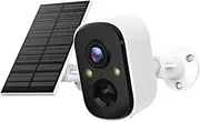 Tuya 3MP WiFi Security Battery Camera + Solar Panel Color Night Outdoor Human Detect Surveillance IP Camera Two-Way Audio(WiFi Camera)