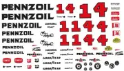 #4 Johnny Rutherford Pennzoil Chaparral 1/43rd Scale Indy Waterslide Decals