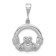 14k White Gold Claddagh Charm