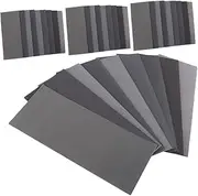 HOMOCONO Variety Pack Sandpaper Sheets 90pcs Mixed Grit Sandpaper Set Wet Dry for Automotive Wood Metal Finishing
