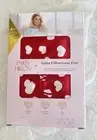 Paris Hilton Red Satin Pillowcase Set with White Hearts Standard 2-Pack NEW