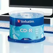 Verbatim CD-R Blank Discs 700MB 80 Minutes 52X Recordable Disc 50 PK NEW