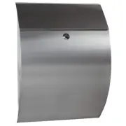 Contemporary Locking Mailbox Extra-Large Wall-Mount Weatherproof Stainless Steel