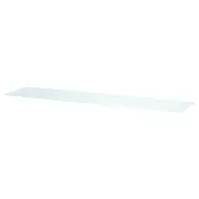 BESTÅ top panel, glass white/light green, 180x40 cm