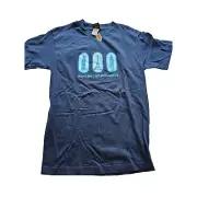 Vintage Paul Frank Mens Tshirt, Mans Erected Monuments, Blue, Small