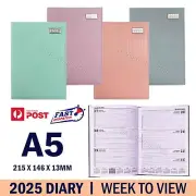 2025 Diary Week To View A5 Hard Cover Week To A Page Office Planner Padded Cover