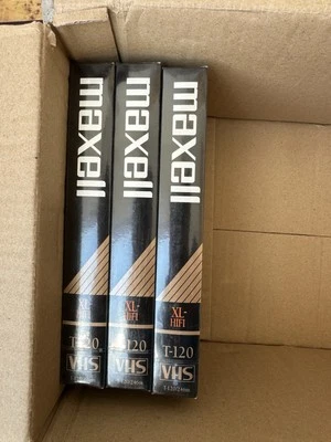 3 Pack VHS Blank Video VCR Tape Maxell XL-HIFI Professional Grade T-120 6 Hours