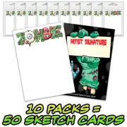 50 Zombie Artist Sketch Blank Trading Cards 2.5"x 3.5" - 32pt - Zombify Art