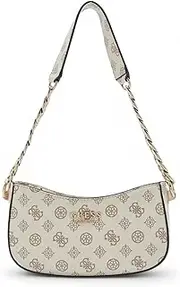 [GUESS] Evelune Top-Zip Shoulder Bag, CREAM LOGO, one size