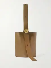 [LOEWE] LOEWE - Pebble Embellished Leather Bucket Bag - Tan - One size One size Brown