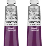 2x Winsor & Newton 200ml Winton Oil Colour Paint Artist Cobalt Violet Hue