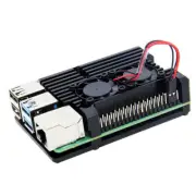 Latest CNC Aluminum Alloy Case Enclosure w/ Cooling Fan for Raspberry Pi 4