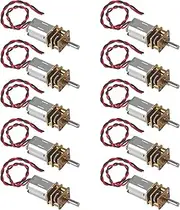 10pcs Mini Micro N20 Gear Motor DC 3V-6V Slow Speed Full Metal Gearbox DIY Robot Car