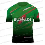 2024 BASQUE COUNTRY CYCLING FEDERATION T 恤男士戶外科技襯衫騎行服山地車訓練上衣