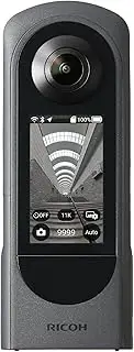 [Ricoh] Theta X 360° Camera - 11K High-Resolution (60 Megapixels), 5.7K Video, OLED Touch Screen, Built-in GPS, Interchangeable Battery, External Memory