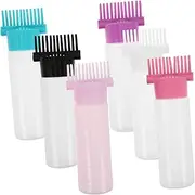 CANIGHT 6pcs Hair Bottle Hair Oil Bottle Spray Bottles for Hair Squeeze Bottles Spray Bottle for Hair Applicator Bottle for Hair Bottle Dye Hair Color Applicator Oil Brush Oil Comb Plastic