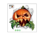 Spooky Pumpkin Toilet Seat Lid Sticker Self-Adhesive Bathroom Wall Sticker Toilet Lid Decal DIY Removable Waterproof Toilet Sticker