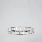 Quivira Round Crystal LED Chandelier - Black Hardware