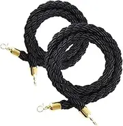 GDPKIALSLZ, Twist Rope Barrier for Crowd Control, 2 Pcs Hemp Braided Rope for VIP Stanchion Queue, Grand Openings/Hotels/Theaters Carpet Ropes/(5M/16.4Ft)