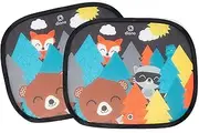 Diono Kids Character Car Window Shade 2 Pack - Cling Sunshade for Car Windows, Baby Side Window Car Sun Shades for Blocking Sun Glare, UV Rays,40277