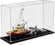 Acrylic Display Case for Lego 21350 Ideas Jaws Figure Storage Box Dust Proof Glue Free