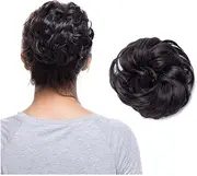 Synthetic Messy Bun Scrunchy Hair Bun Fake Hair Women Chignon Elastic Hair Band Hairpieces For WomenUpdo Donut Chignon(Dark brown)