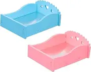 GANAZONO 2 Pack Hamster Cooling Bed Pet Cooling Mat for Small Animals Summer Bed for Rabbits Hamsters Lightweight Durable PVC Mat Random Color