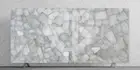 White Crystal Quartz Agate Dining Slab, Modern Interior Quartz Slab Top Decor