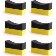 6Pcs Tire Contour Dressing Applicator Pads Gloss Shine Color Polishing3985