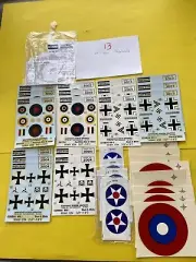 24 British and German Military Model Airplane Decals