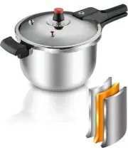 1Gal Thickened Stainless Steel Pressure Cooker Cookware Pressure Canner