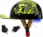 Motorcycle Helmet Open Face Retro Baseball Cap Half Helmets Jet Helmet Men Women for Scooter Moped Cap Street Cruiser ECE Approved