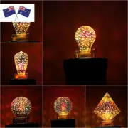 connector Ball light E27 holder Glass Edison 3D Fireworks Bulb Party Lamp