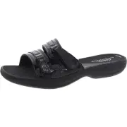 Cloudsteppers by Clarks Womens Adjustable Patent Slide Sandals Shoes BHFO 3353