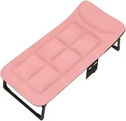 Cotton Foldable Camping Bed with Mattress Thickened Steel Pipe Camp Bed Height Adjustable Folding Bed Soft Camping Cot
