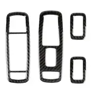 4 Pcs Car Window Lift Switch Panel Carbon Fiber Decorative Sticker For Jeep Grand Cherokee