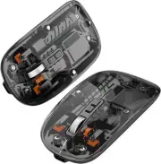 Transparent Wireless Mouse, BT5.1/2.4G Connection Bluetooth Mouse Rechargeable