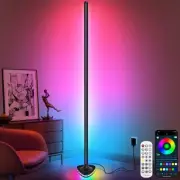 Corner Floor Lamp,Smart RGB LED Corner Floor Lamp with Luminous Base,21W 1800...