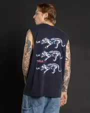 [Thrills] Thrills Men's Decisions Merch Fit Muscle Tank Top in Total Eclipse Navy Size 2XL 2XL Total Eclipse Navy