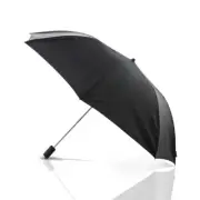 Rainco Umbrella Two Folding Black Fabric Polyester Umbrella Lightweight Unisex
