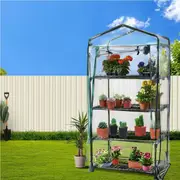 4 Tiers Mini Green House Green Fingers Greenhous Garden Bed Planter Box 1.6x0.7x0.5M