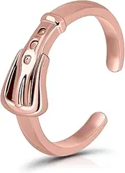 [Hoops & Loops] Sterling Silver Belt Buckle Toe Ring